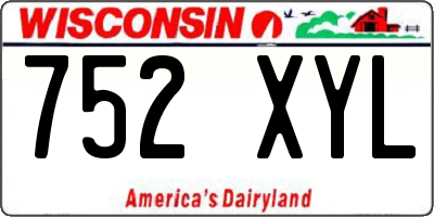 WI license plate 752XYL