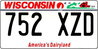 WI license plate 752XZD