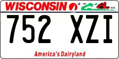 WI license plate 752XZI