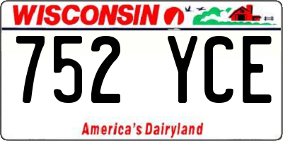 WI license plate 752YCE