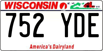 WI license plate 752YDE