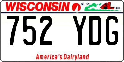 WI license plate 752YDG