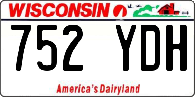 WI license plate 752YDH