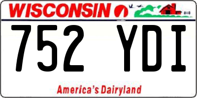 WI license plate 752YDI