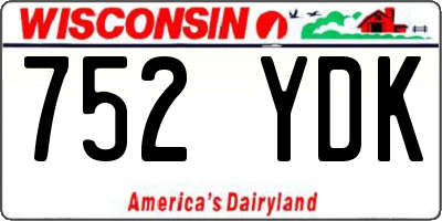 WI license plate 752YDK