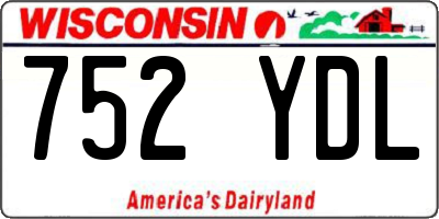 WI license plate 752YDL