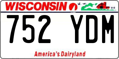 WI license plate 752YDM