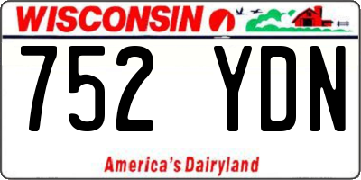 WI license plate 752YDN