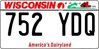 WI license plate 752YDQ