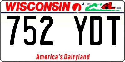 WI license plate 752YDT