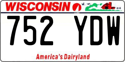 WI license plate 752YDW