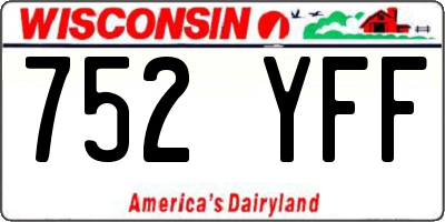WI license plate 752YFF