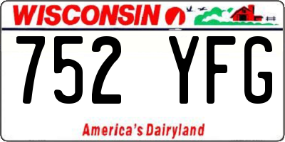WI license plate 752YFG