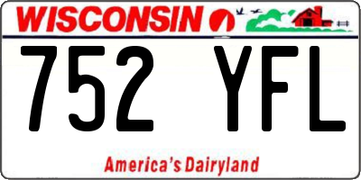 WI license plate 752YFL