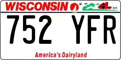 WI license plate 752YFR