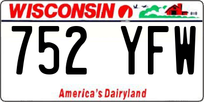 WI license plate 752YFW