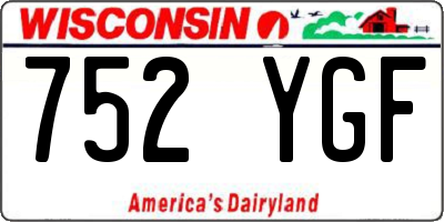 WI license plate 752YGF