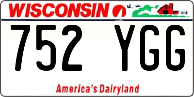 WI license plate 752YGG