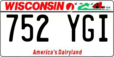 WI license plate 752YGI