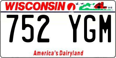 WI license plate 752YGM