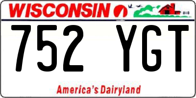 WI license plate 752YGT