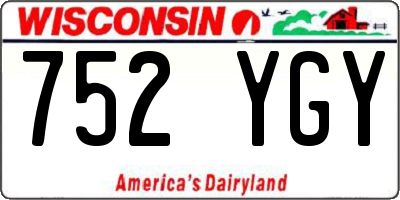 WI license plate 752YGY