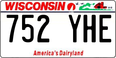WI license plate 752YHE