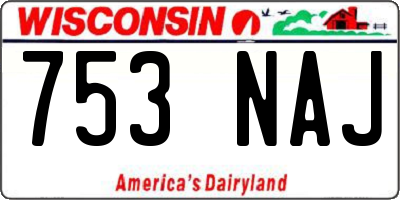 WI license plate 753NAJ