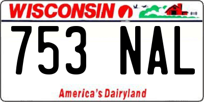 WI license plate 753NAL