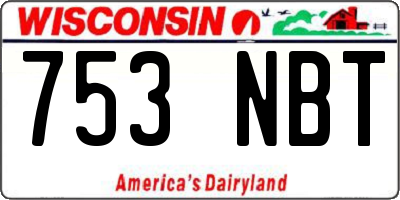 WI license plate 753NBT