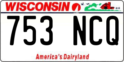 WI license plate 753NCQ