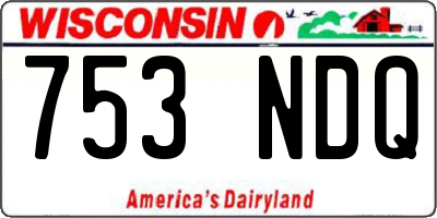 WI license plate 753NDQ