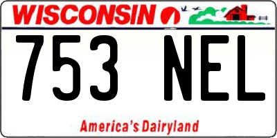 WI license plate 753NEL