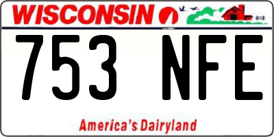 WI license plate 753NFE