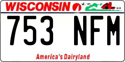 WI license plate 753NFM