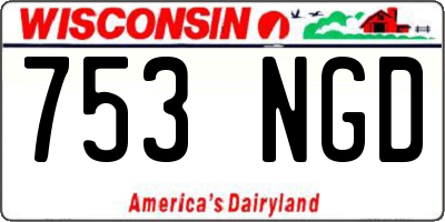 WI license plate 753NGD