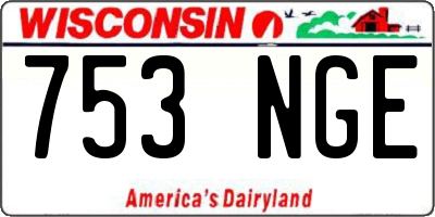 WI license plate 753NGE