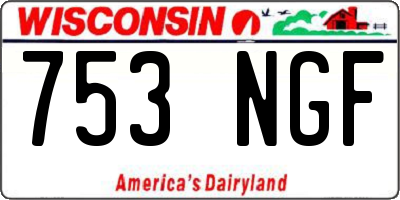 WI license plate 753NGF