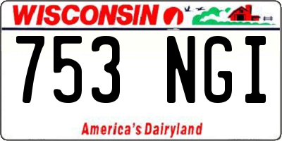WI license plate 753NGI