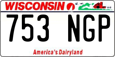 WI license plate 753NGP