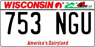 WI license plate 753NGU