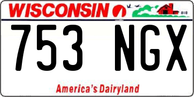 WI license plate 753NGX