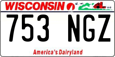 WI license plate 753NGZ