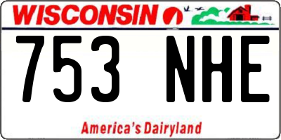 WI license plate 753NHE