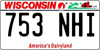 WI license plate 753NHI