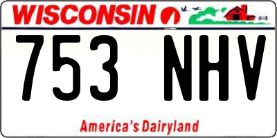 WI license plate 753NHV