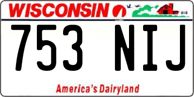 WI license plate 753NIJ