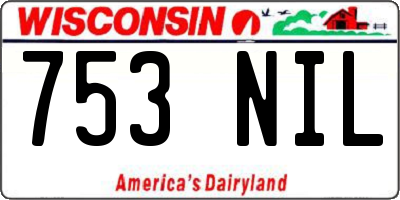 WI license plate 753NIL