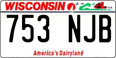 WI license plate 753NJB