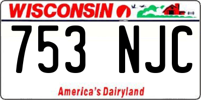 WI license plate 753NJC